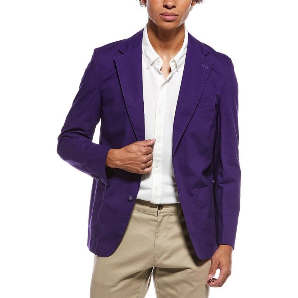 Officine Générale Mens Officine Generale Arthus Poplin Jacket, Purple